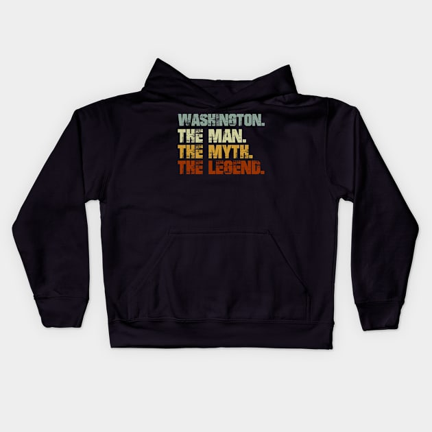 Washington Kids Hoodie by designbym